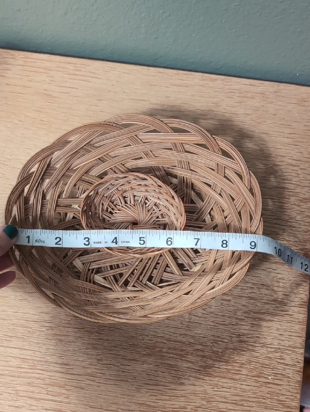 Woven Rattan Decorative Basket Set Natural Brown
